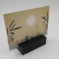 Preview: Kartenhalter Eiche schwarz gebeizt und lackiert, 9 cm, schmale Nut