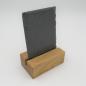Preview: Aufsteller aus Eichenholz, geölt, mit Schiefertafel 10 x 7 cm