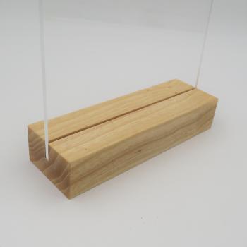 DIN A 5 Holzaufsteller hoch Display mit Acrylglas U-Tasche Esche geölt