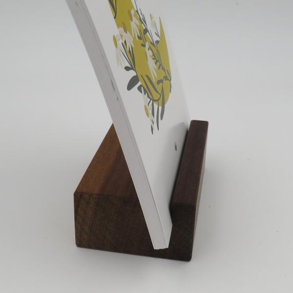 Visitenkartenhalter / Kalendersockel Nussbaum, 8 cm
